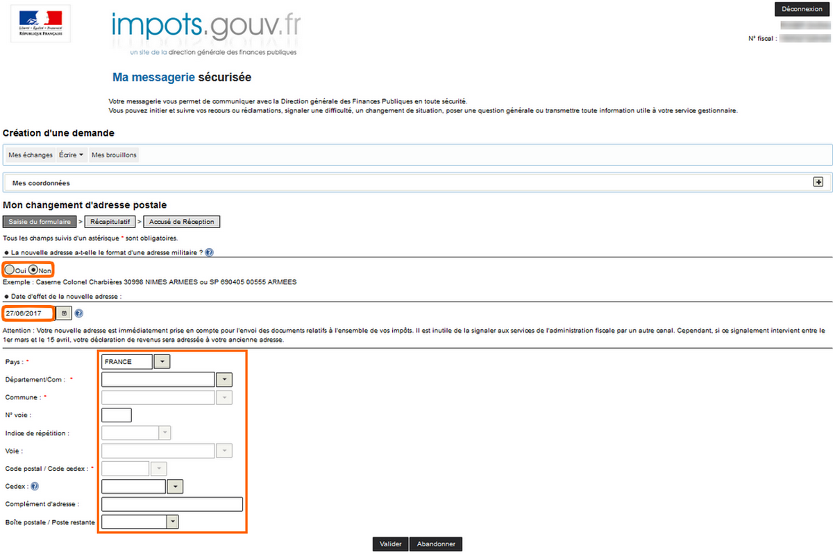 Maquette Des Demarches En Ligne Des Usagers Particuliers
