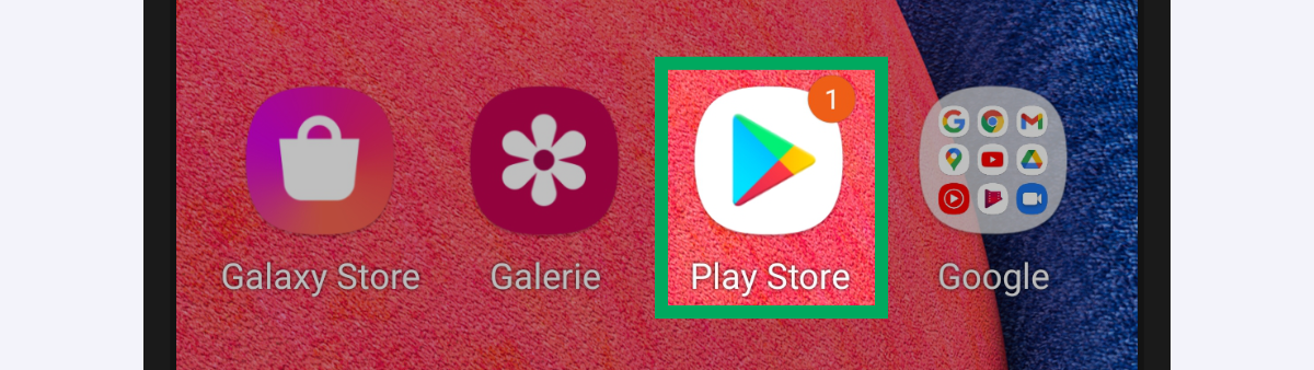 Image d’illustration présentant l'icône de l’application « Play Store » encadré.