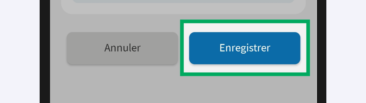 Capture d’écran partielle de l’application présentant
                    la rubrique « Revenus du déclarant 2 » en modification. Le bouton « Enregistrer » est encadré